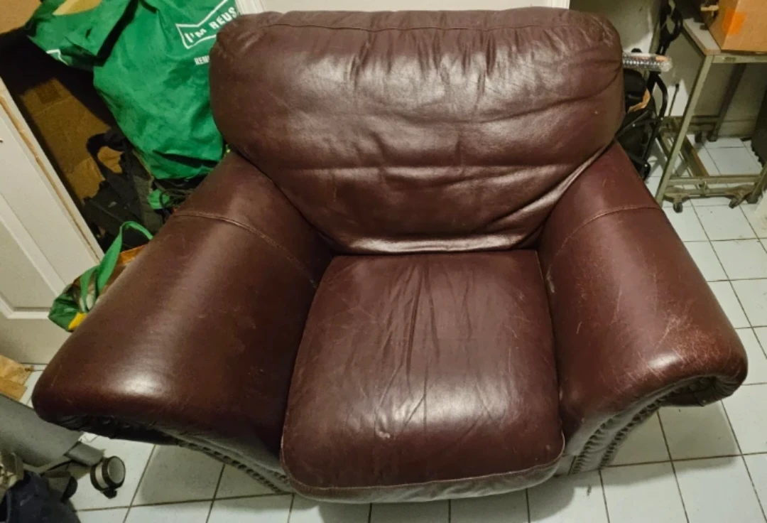 Brown Leather Armchair