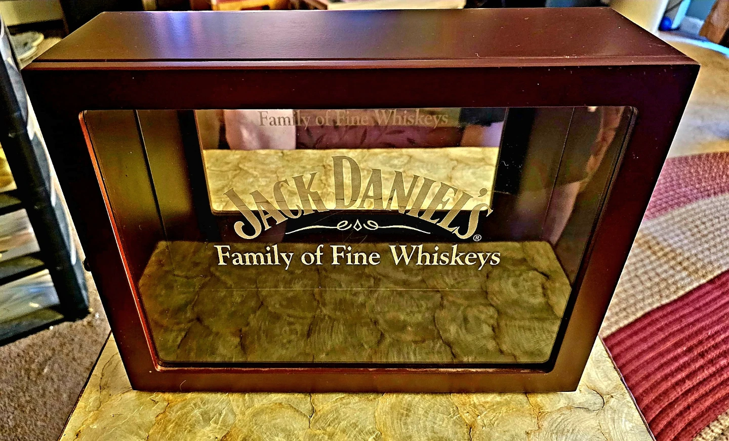 Jack Daniels Family of Fine Whiskey wooden box display case