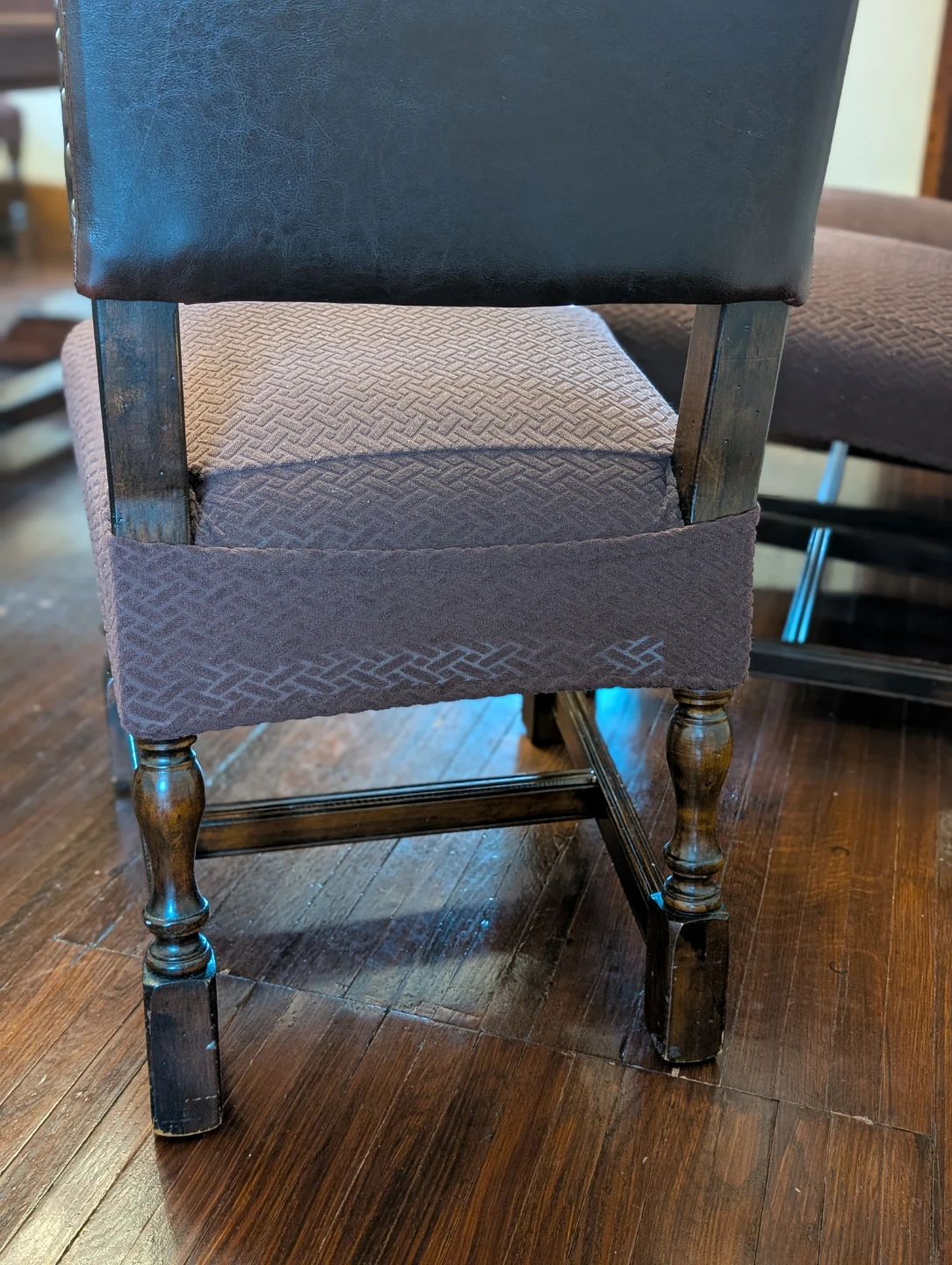 Set of 8 Vintage Upholstered Dining Chairs - photo 4