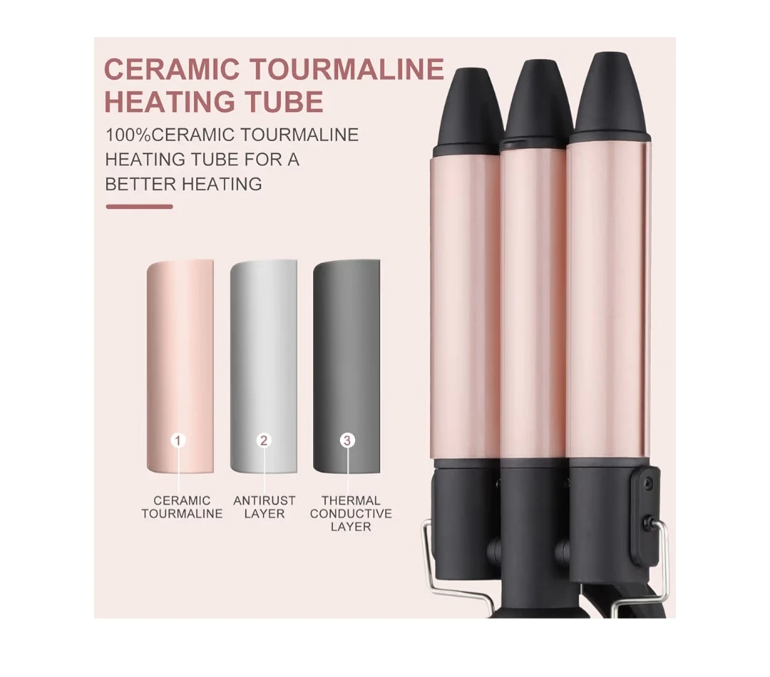 3 Barrel Ceramic Curling Iron Wand - photo 4