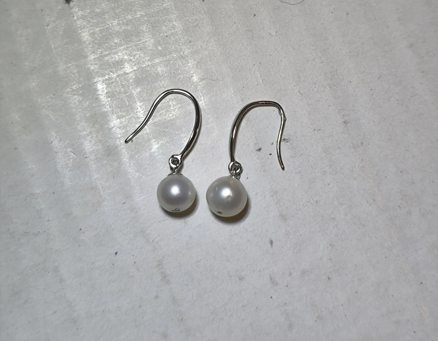 925 Sterling Silver Natural Pearl Drop Earrings - photo 2
