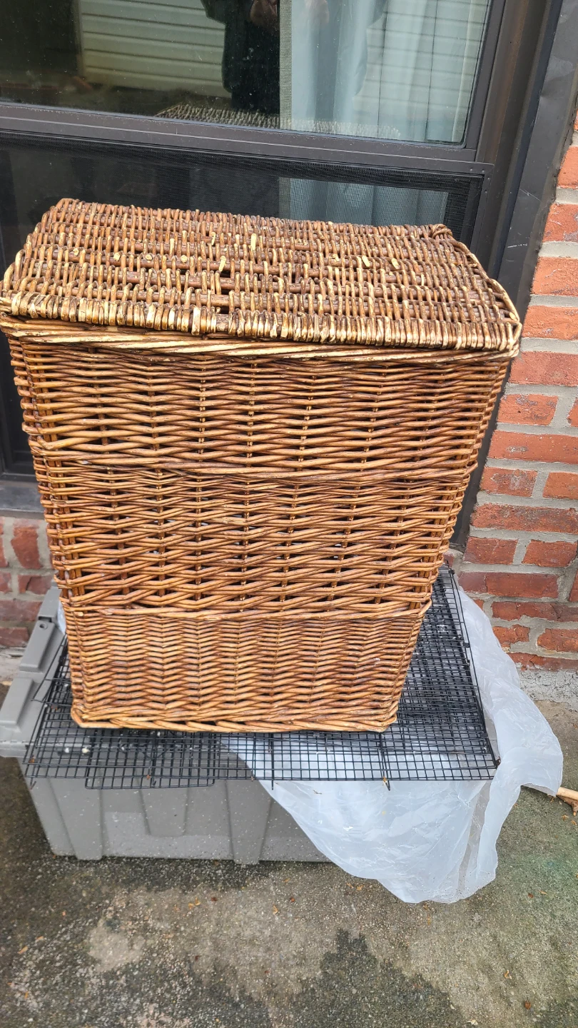 Wicker Storage Basket with Lid