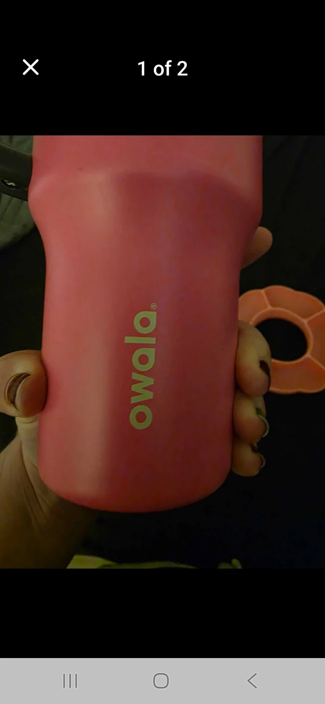 Owala Pink Tumbler with Heart Sleeve and Lid - photo 2