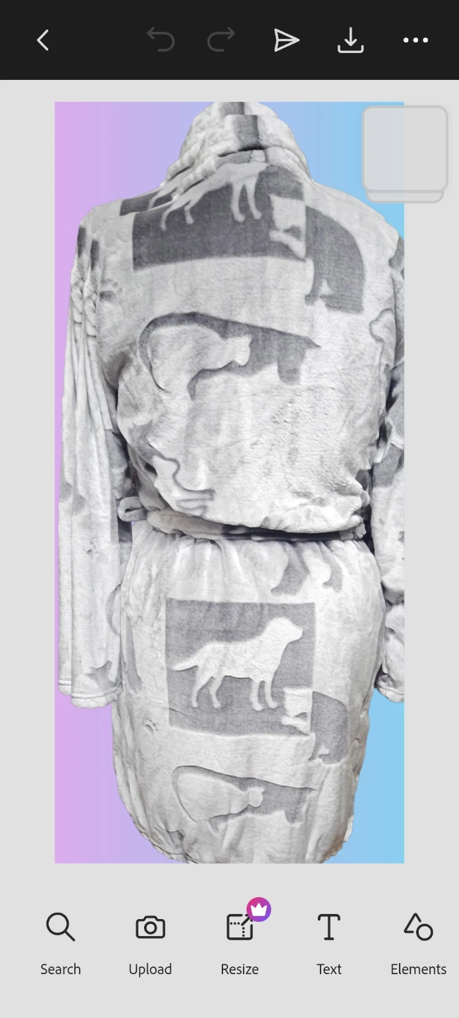 New- Cats and Dogs, Grey Plush Robe - photo 2