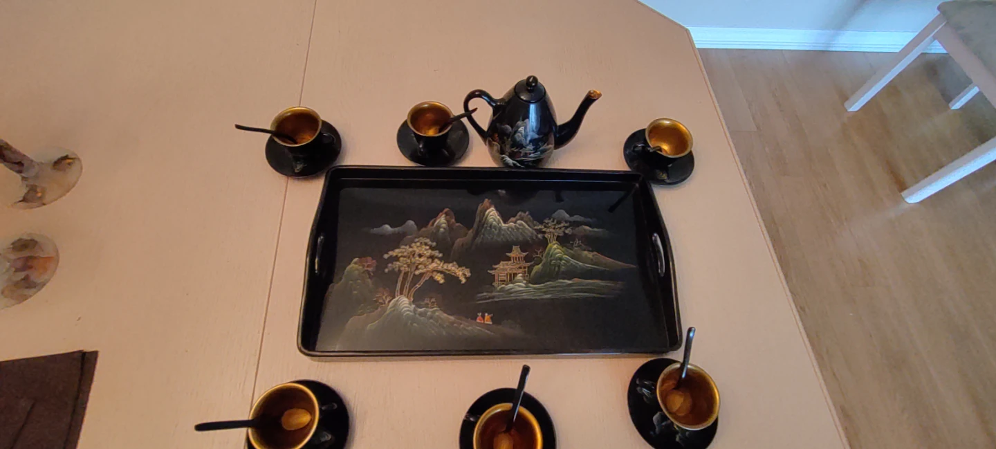 Black Tea Set with Scenic Design - photo 4