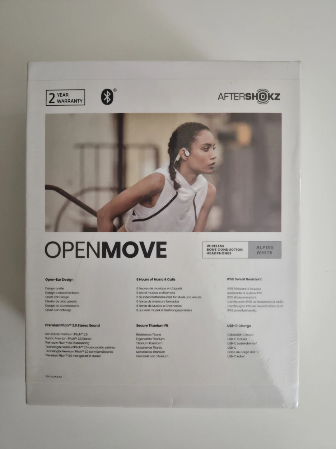 AfterShokz OpenMove Wireless Bone Conduction Alpine White - photo 2