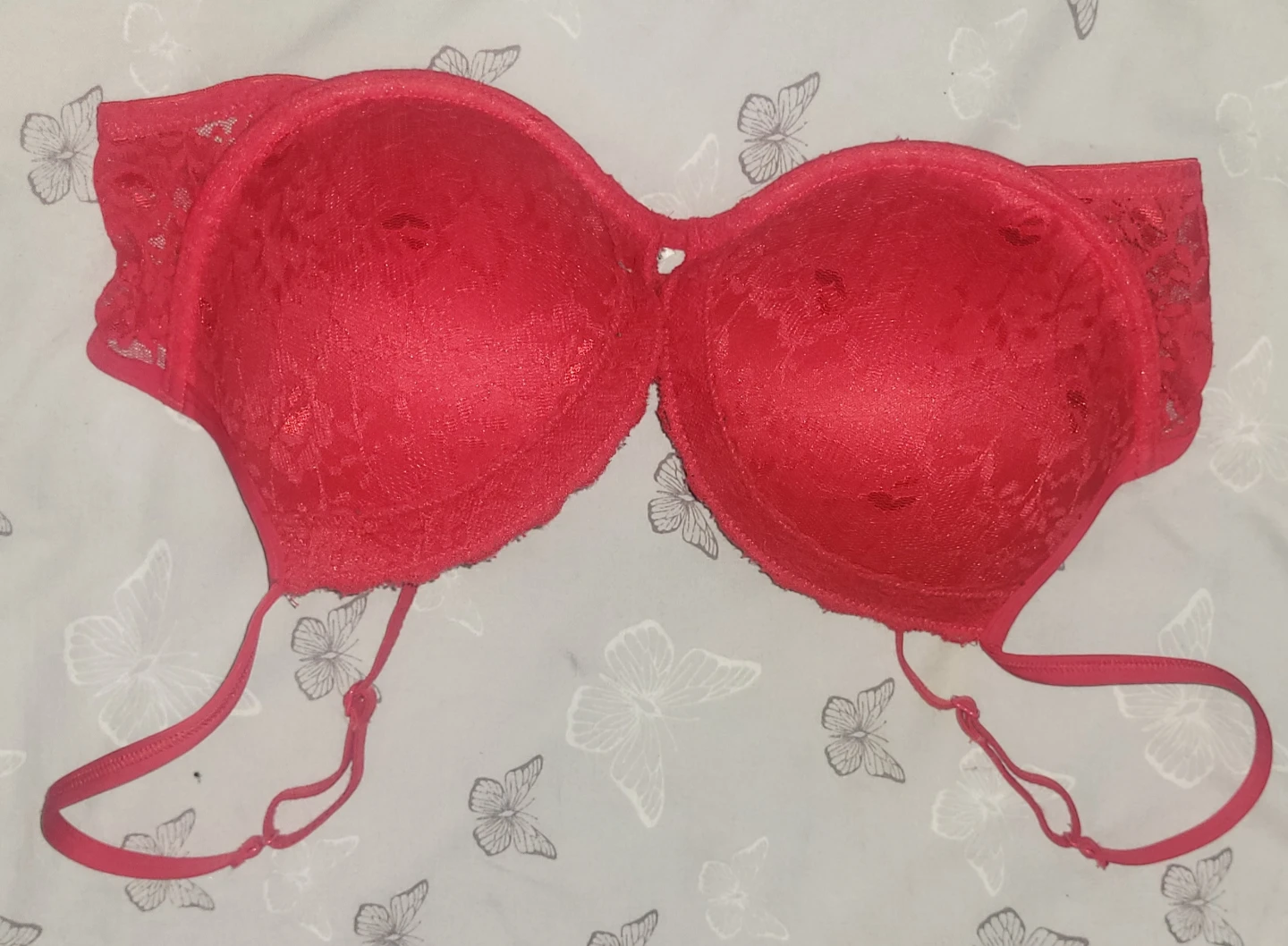 La Senza Red Lace Push-Up Bra - Size 34C - photo 5