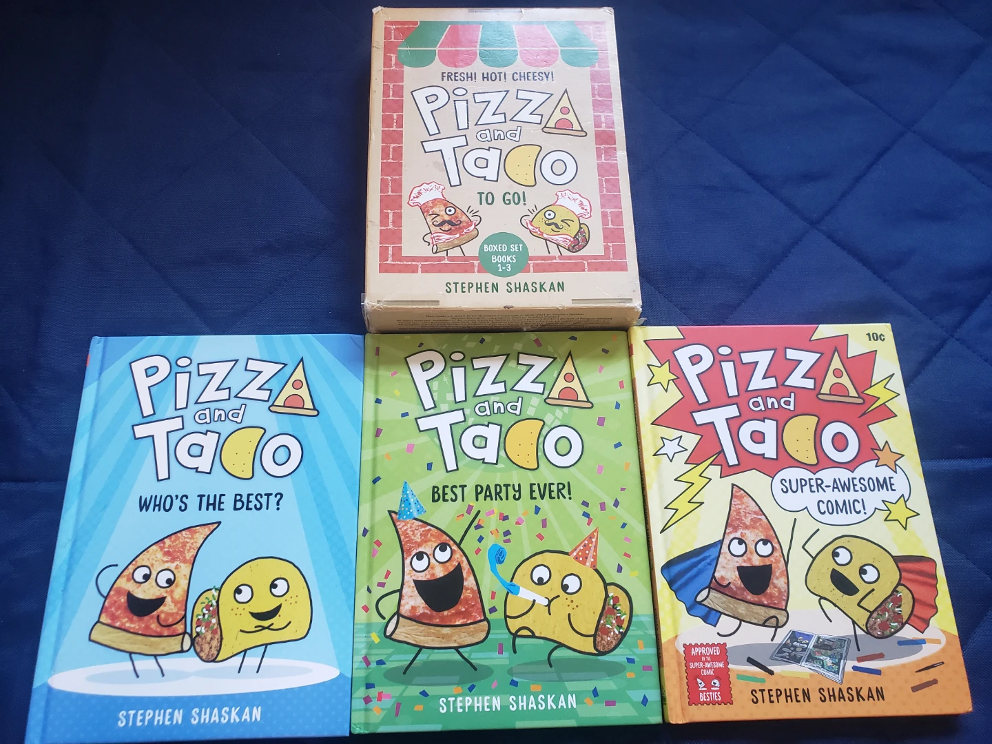 Book set PIZZA and TACO to go books #1-3 Stephen Shaskan