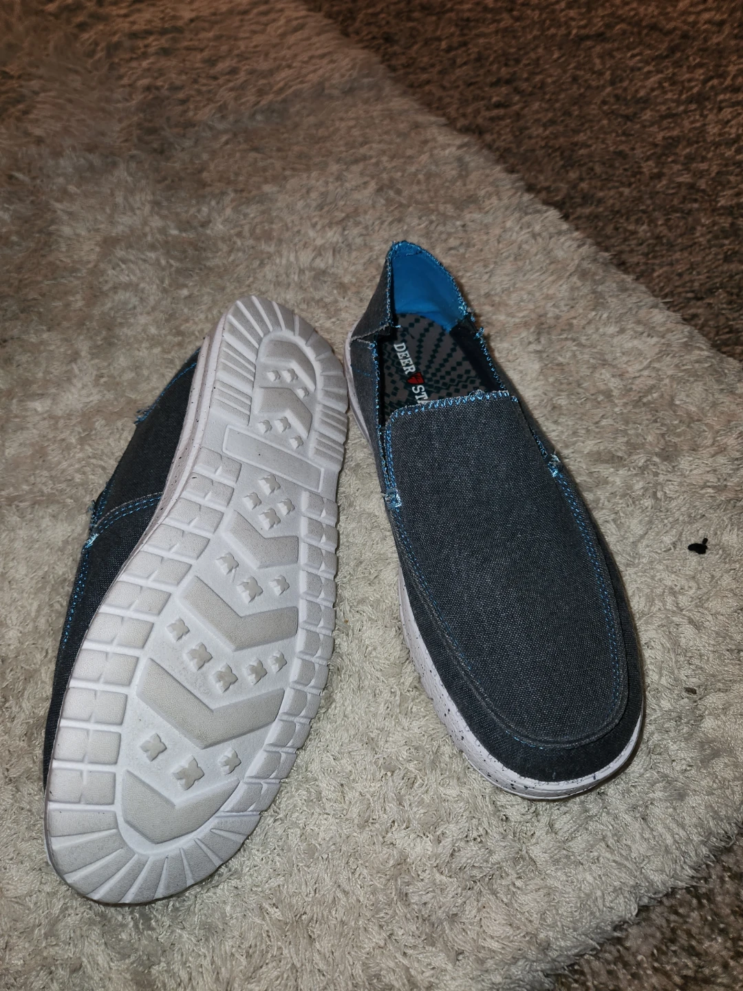 DEER STAGS Men's Slip On Shoes - Charcoal Blue - photo 2