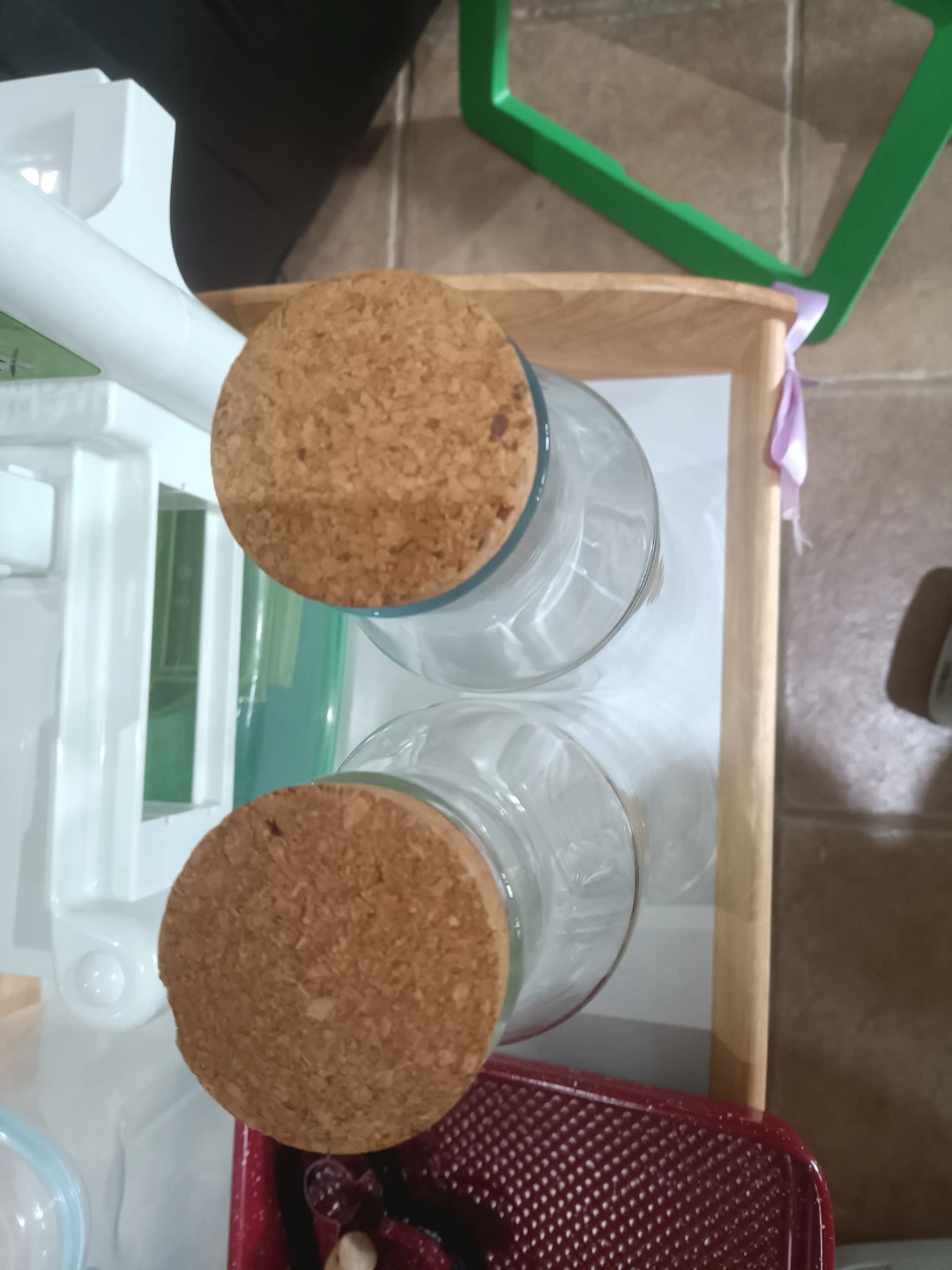 Glass Bottles with Cork Lids (Set of 2) - photo 2