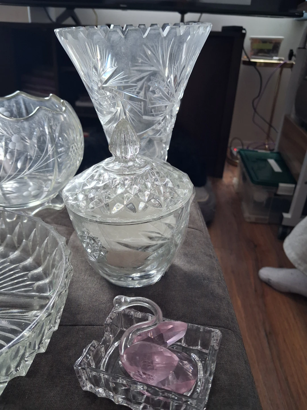 Vintage Etched Crystal Glassware - photo 3