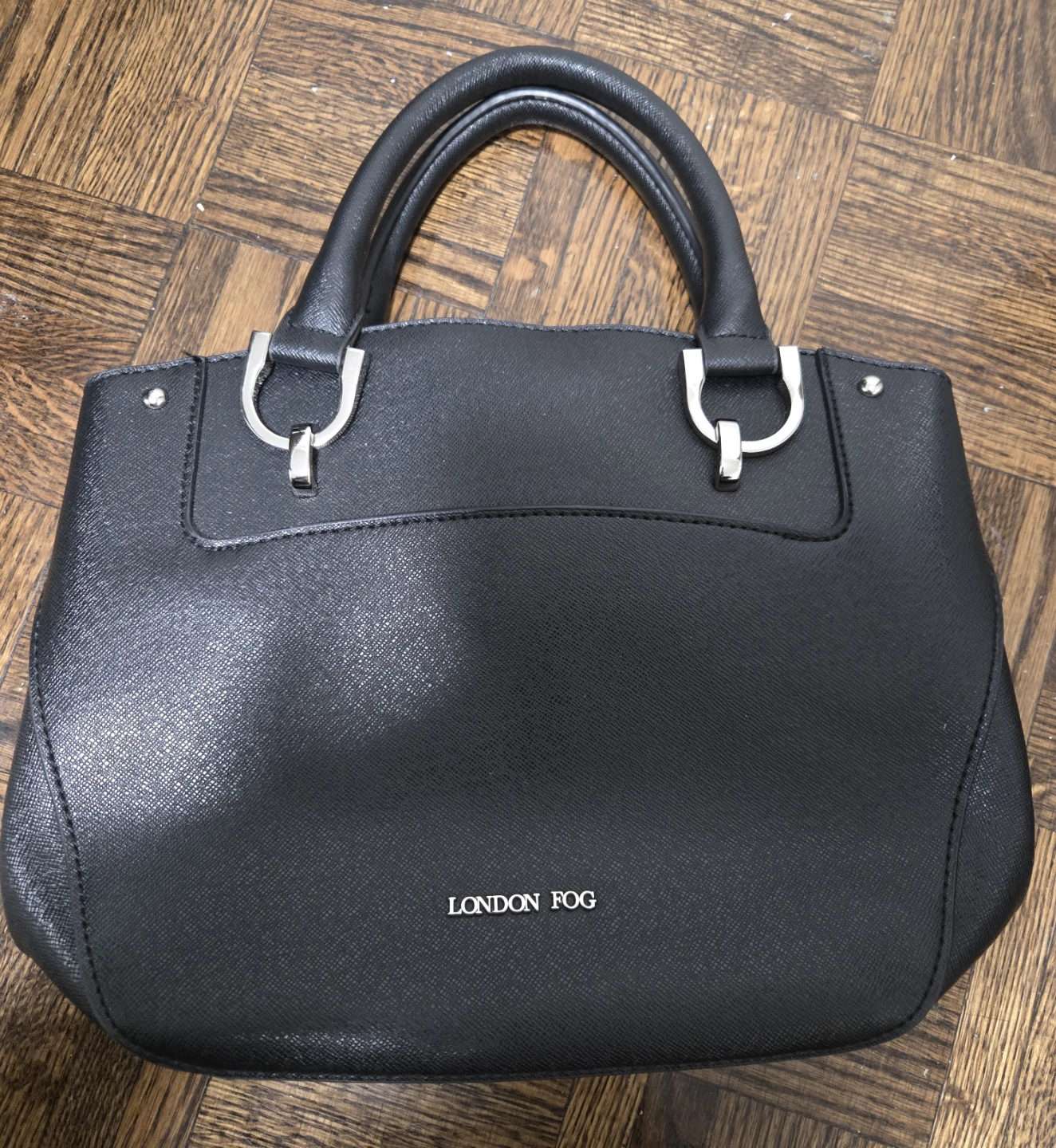 London Fog Black Satchel Handbag