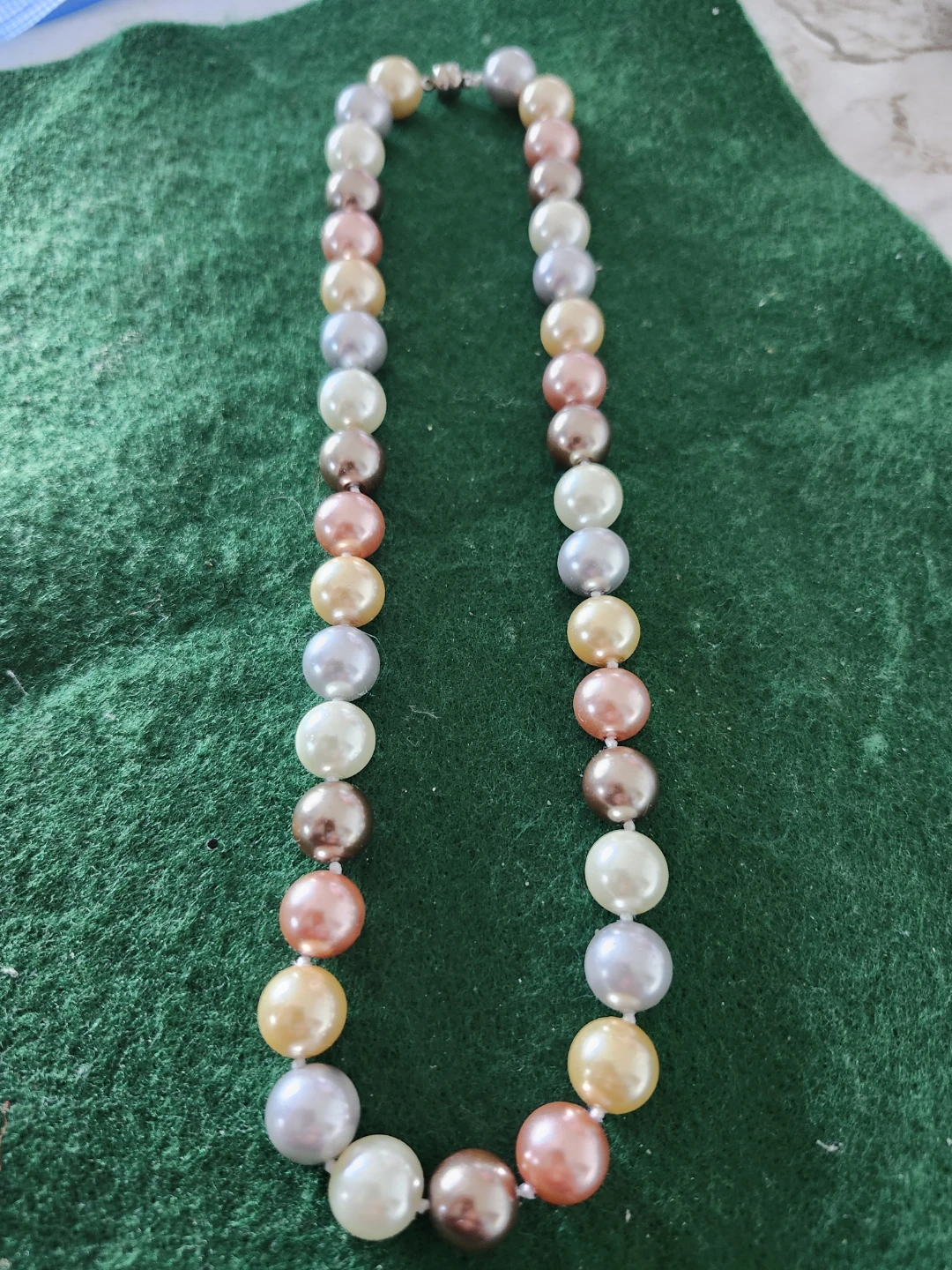 Multi-Color Faux Pearl Necklace
