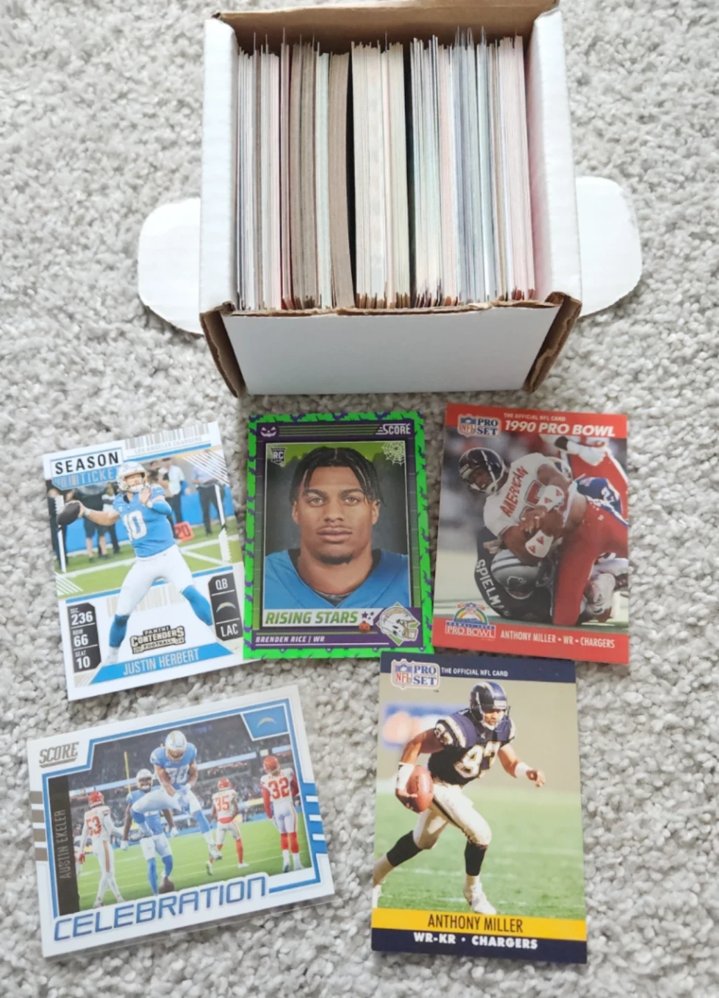 LA Chargers Football, 200 Card Team Lot - photo 2