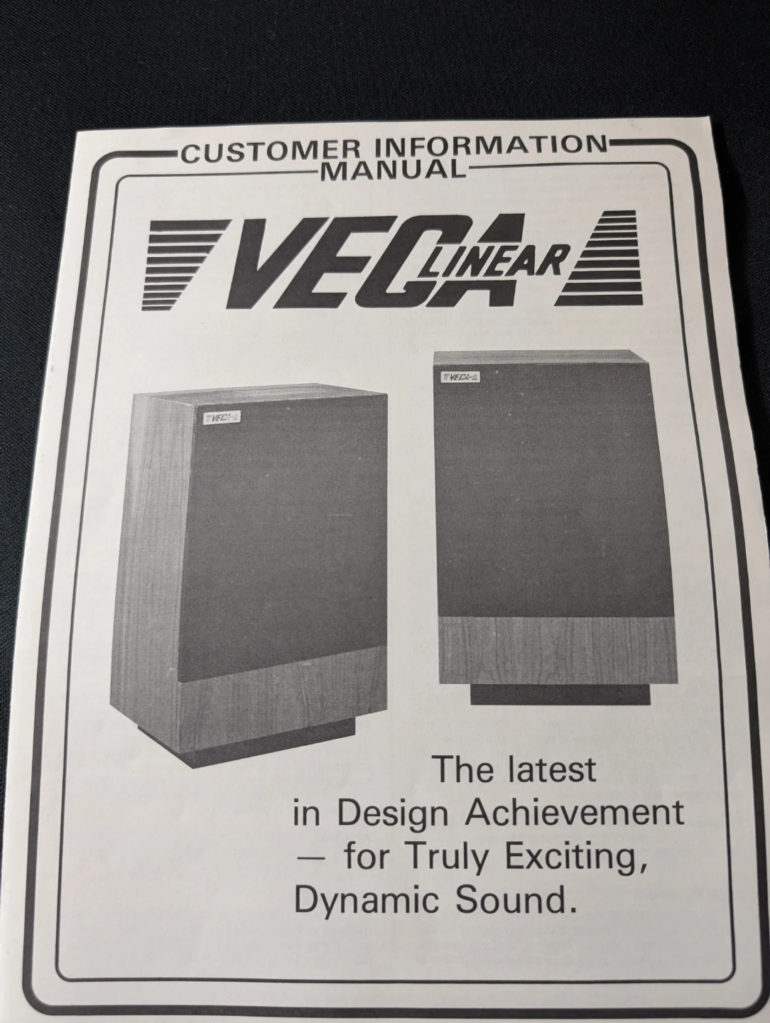 Free VEGA-LINEAR VL10 Series II Speakers - photo 2