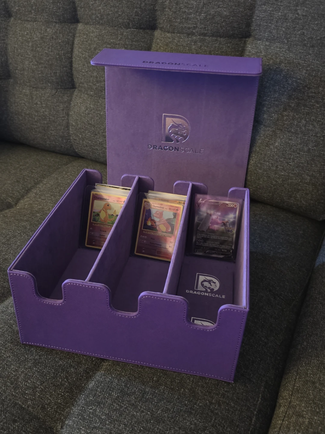 Purple Trading Cards Storage Box - New