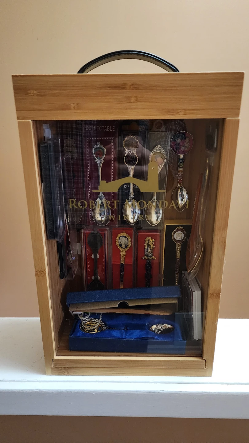 Collectible Souvenir Spoons with Display Case