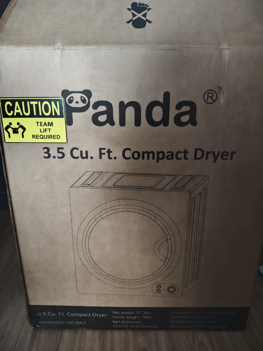 Panda 3.5 Cu. Ft. Compact Dryer