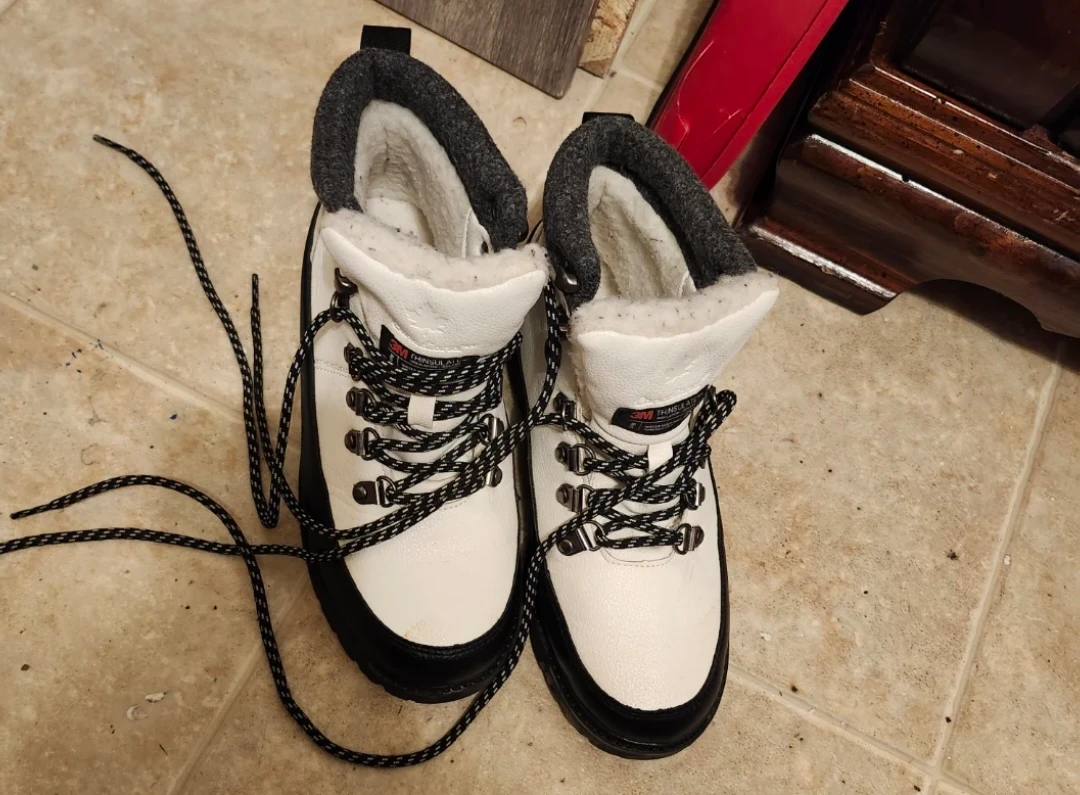 Canadian Made White and Black Winter Boots - photo 3