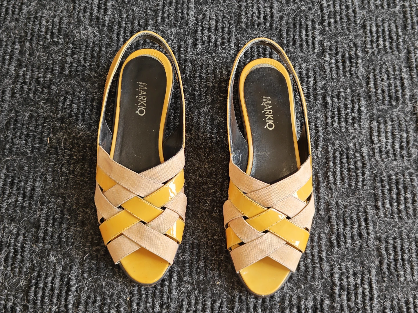 Markio Italy Woven Leather Slingback Women Sandals - Size 5.5 - photo 2