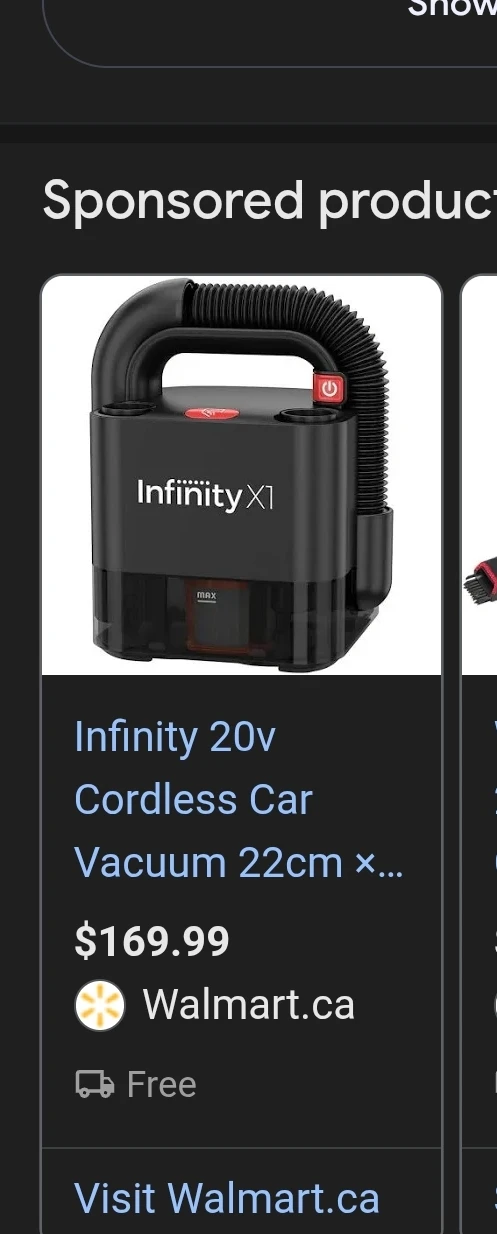 Brand New !!! Infinity X1 Power Vac 20V Cordless Electric Vacuum