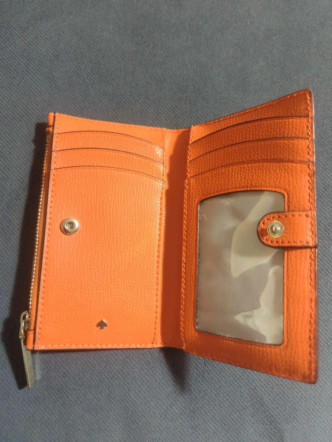 Kate Spade Orange Leather Bifold Wallet - photo 4