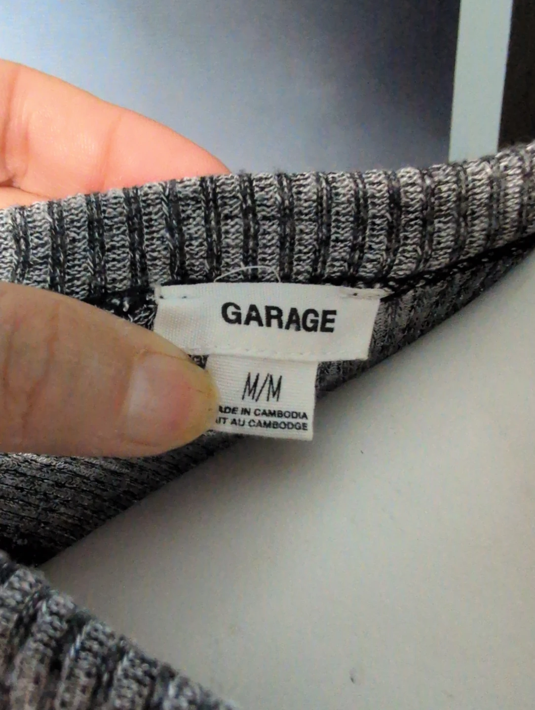 Garage Grey Ribbed Sleeveless Dress - Size M - photo 4