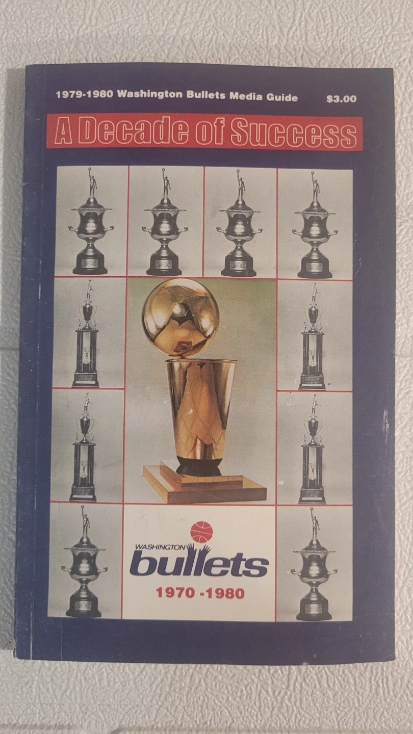 Washington Bullets NBA 1979-80 Media Guide