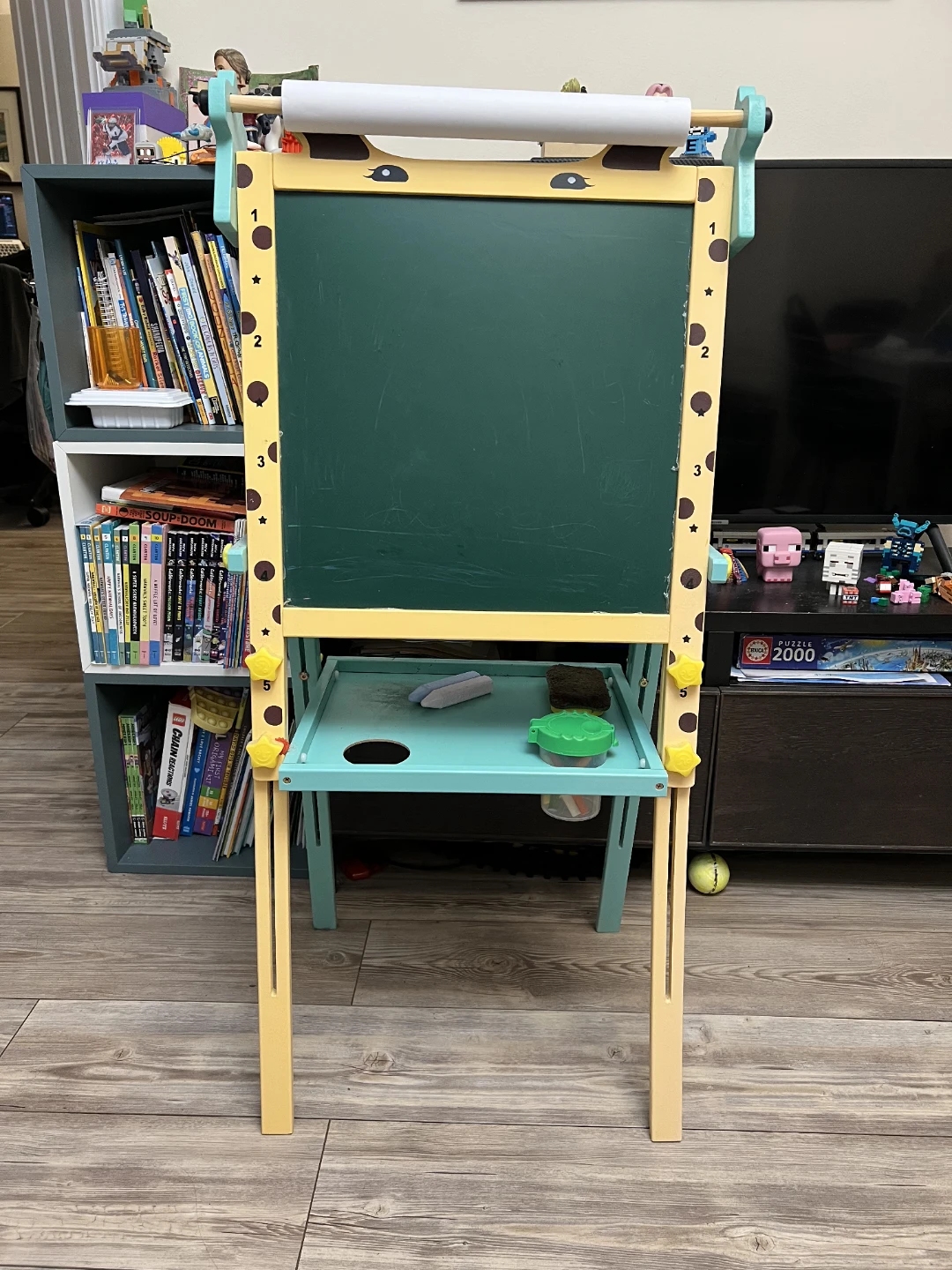 Kids Art Easel with Chalkboard and Whiteboard - photo 2