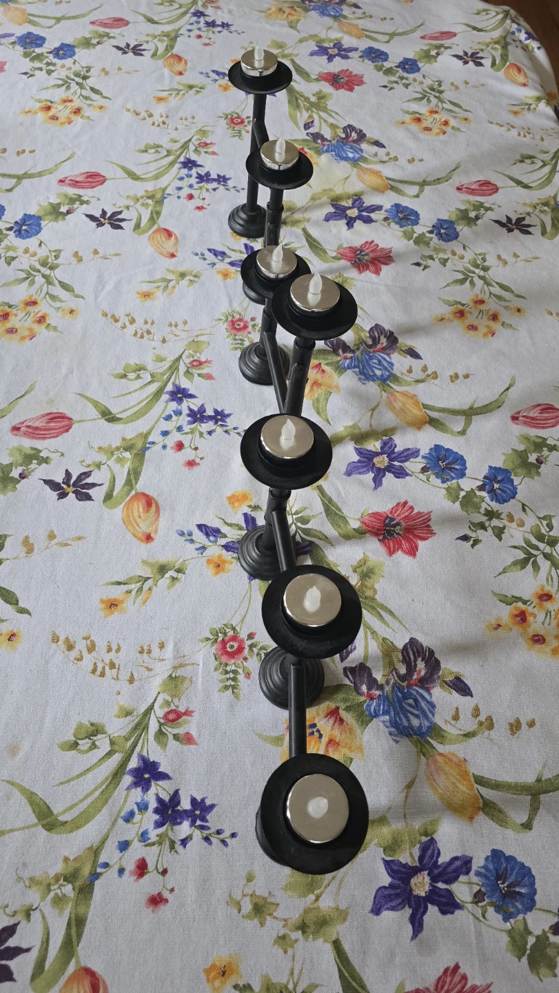 Black plastic 7-Light Candelabra