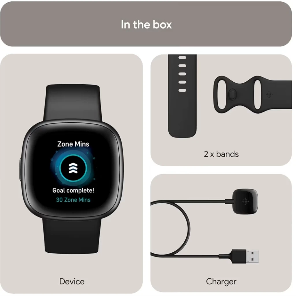 Fitbit Versa 4 Fitness Smartwatch Black/Graphite - photo 3