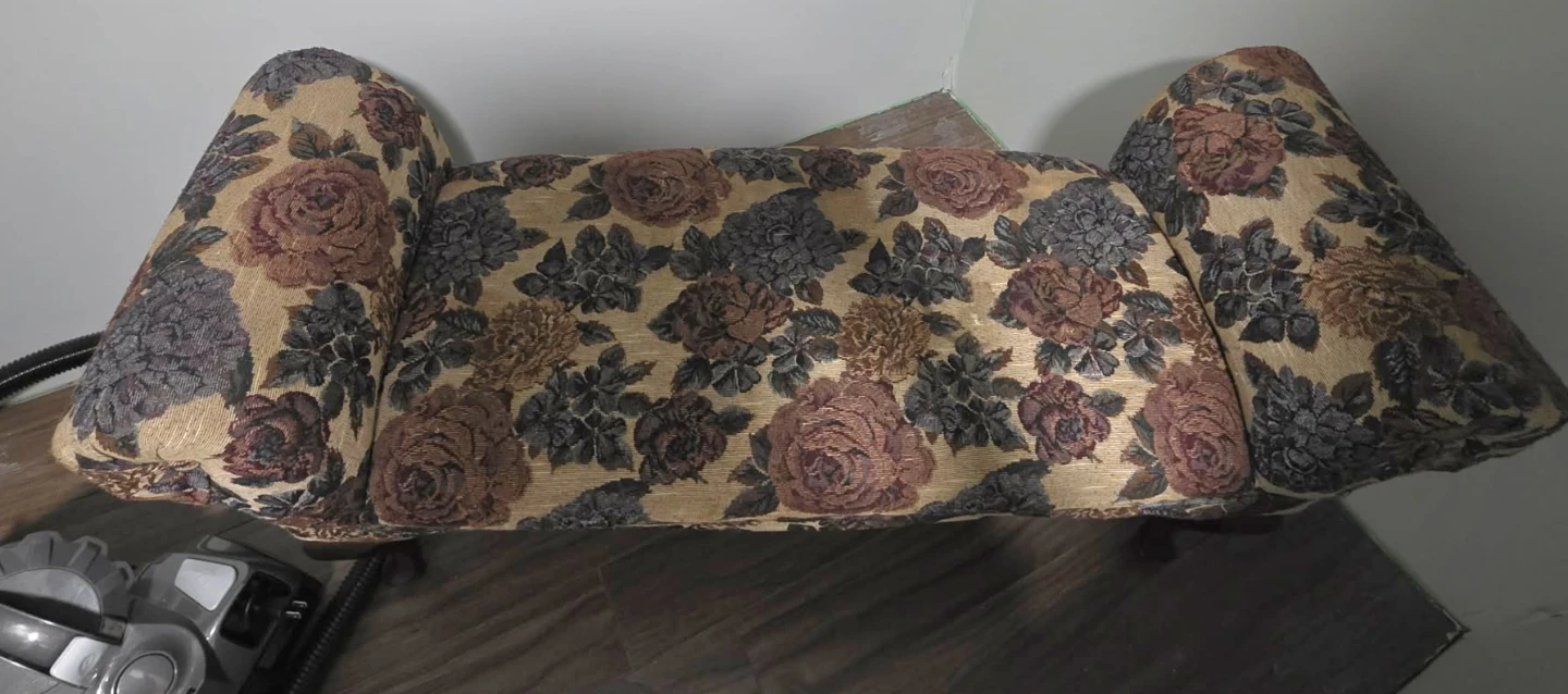 Floral upholstered bench - photo 2