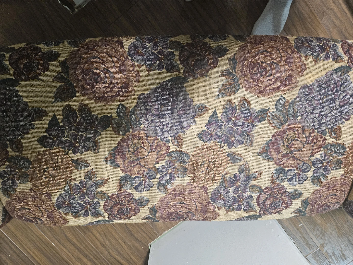 Floral upholstered bench - photo 3