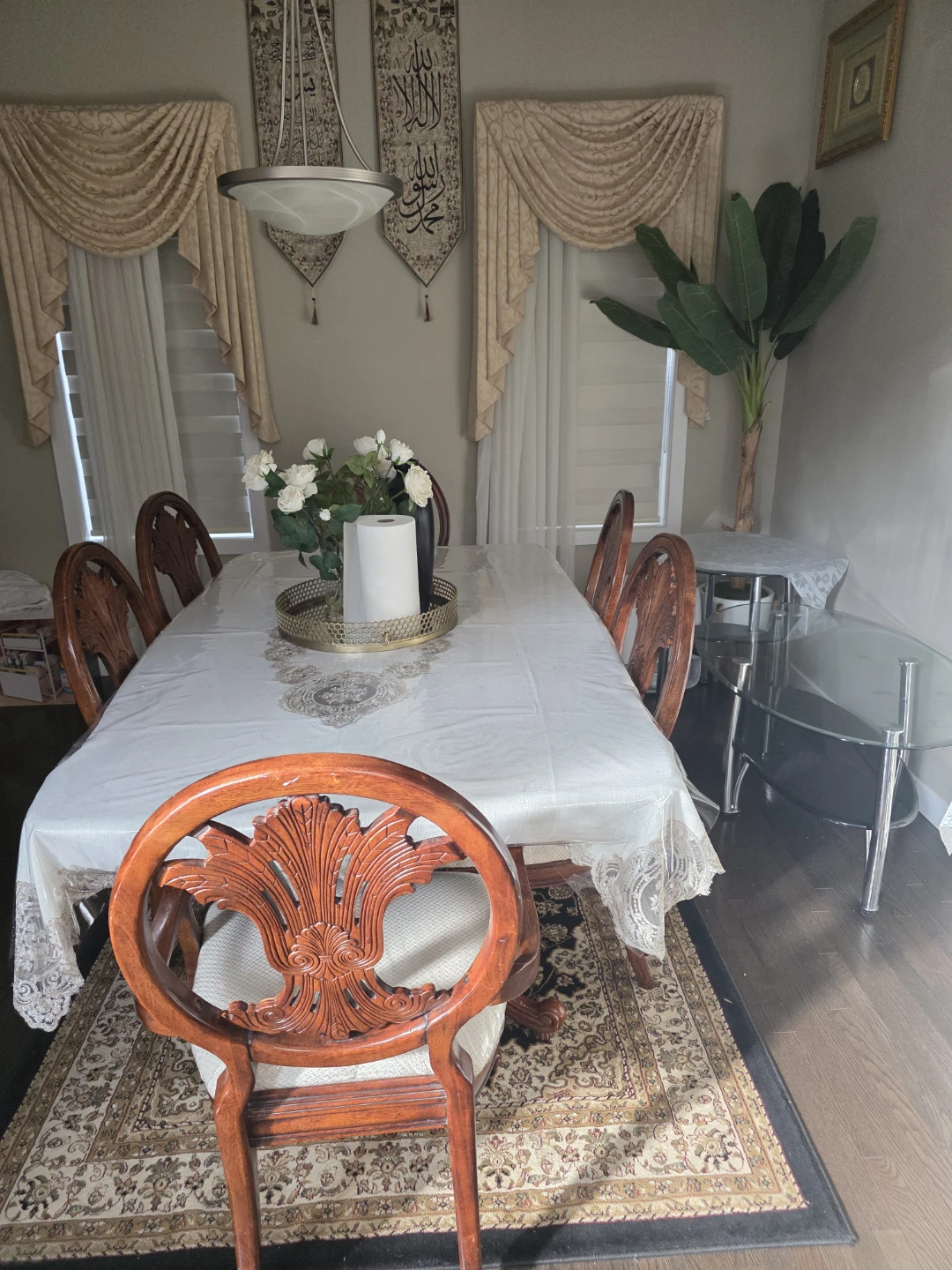 China Cabinet with Dining Chairs