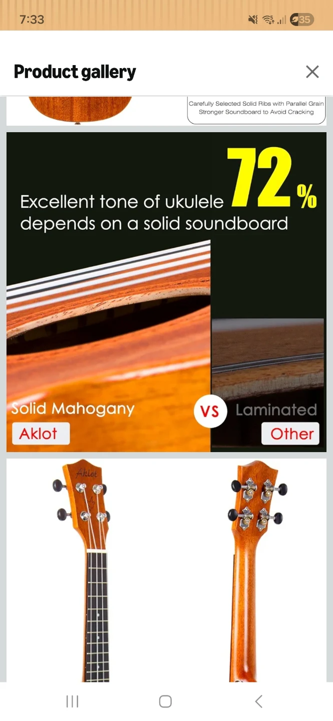 Concert Ukelele Solid Mahogany - photo 2