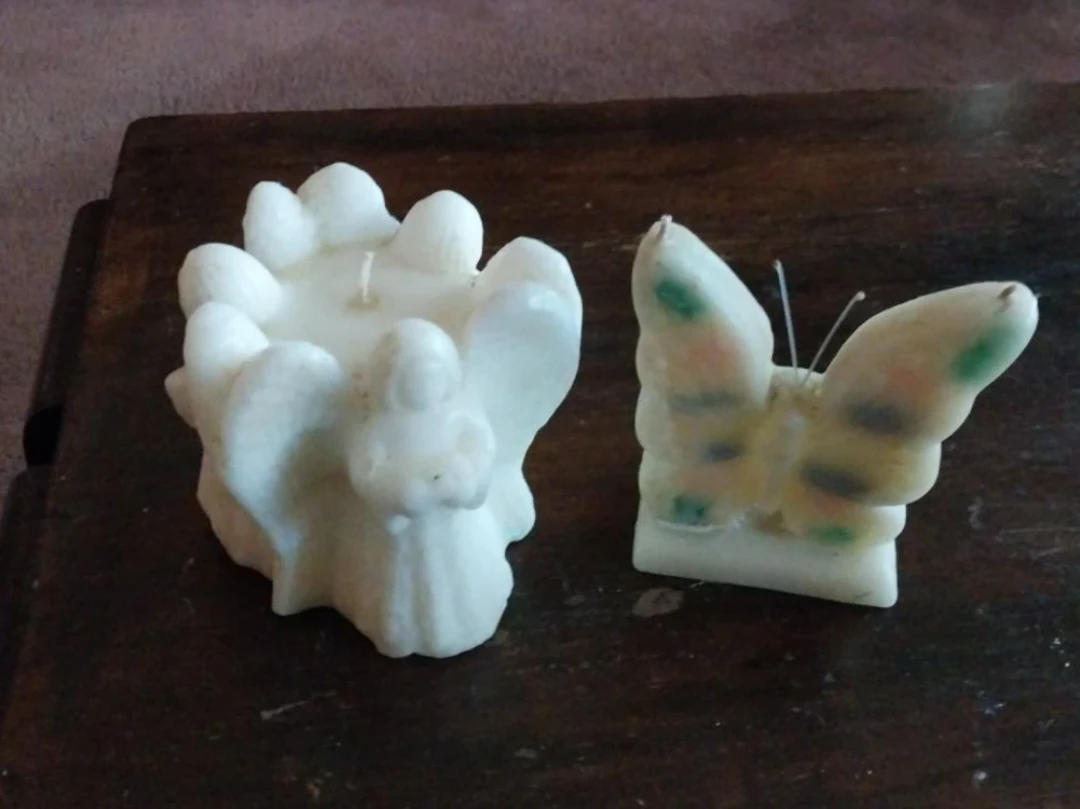 White Angel and Butterfly Candles