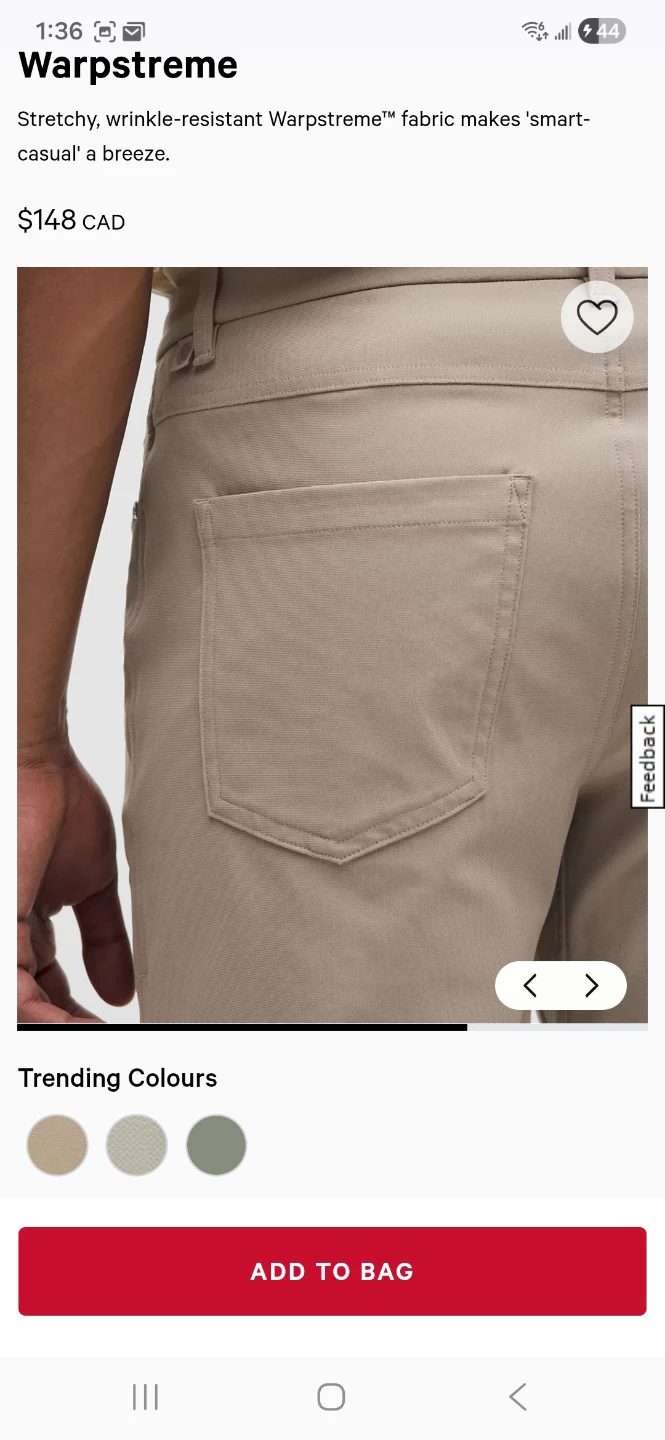 Lululemon ABC classic fit 5 pocket pant chino size 32 warpsteme - photo 2
