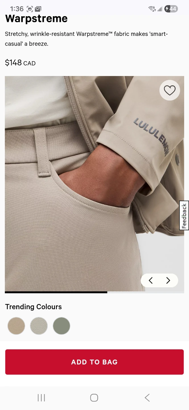 Lululemon ABC classic fit 5 pocket pant chino size 32 warpsteme - photo 3