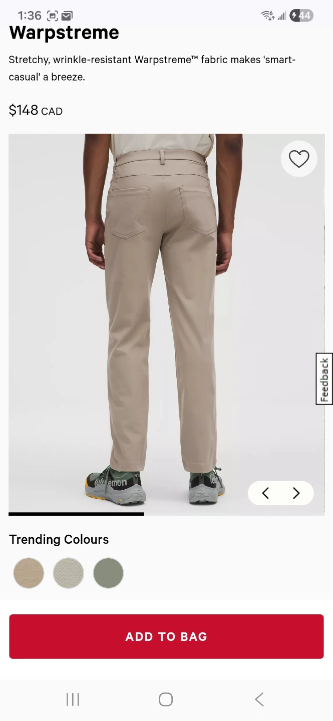 Lululemon ABC classic fit 5 pocket pant chino size 32 warpsteme - photo 4