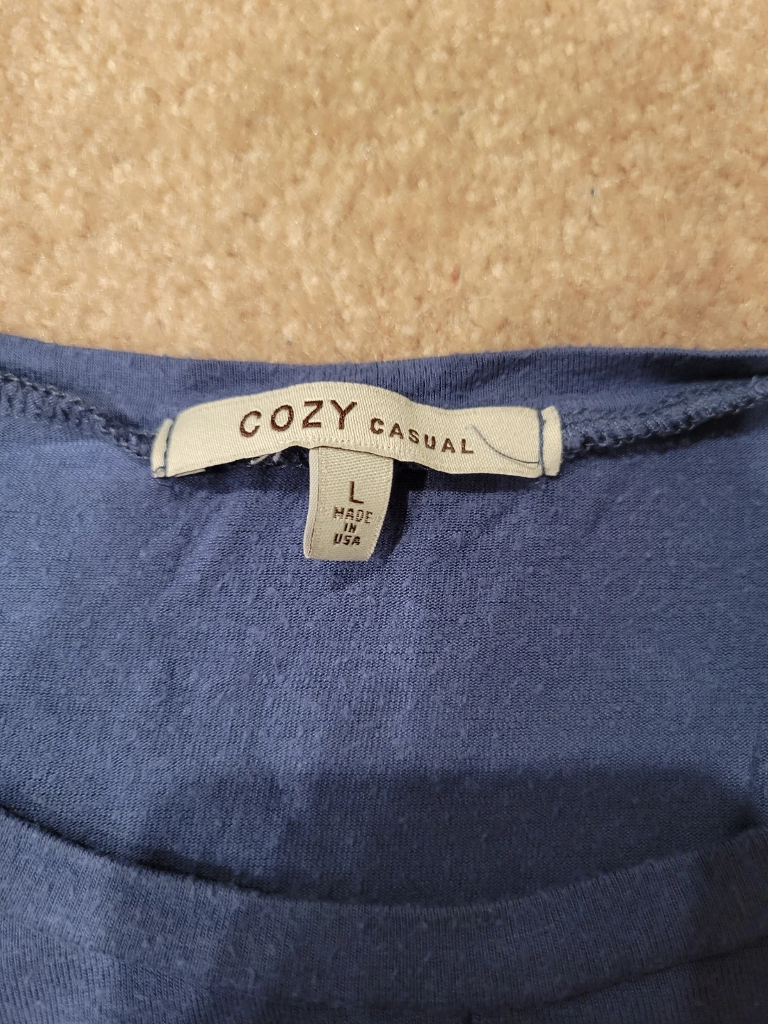 Cozy Casual Blue T-Shirt - Size L - photo 2