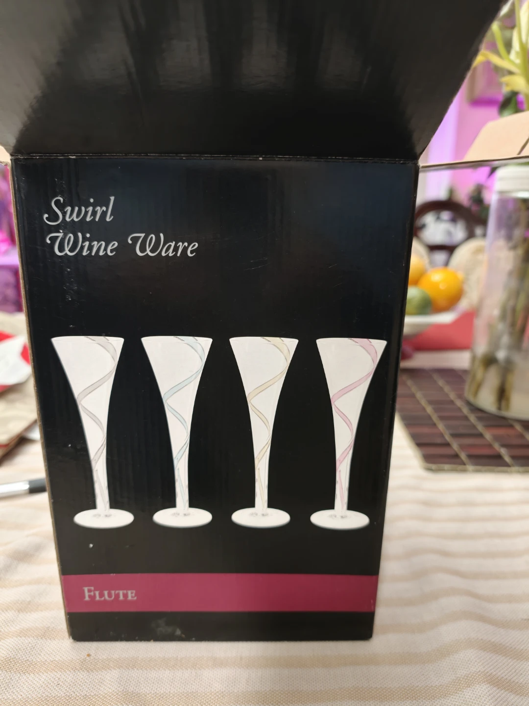 Vintage Beringer Swirl Champagne Flutes - Set of 4 - NIB - photo 3
