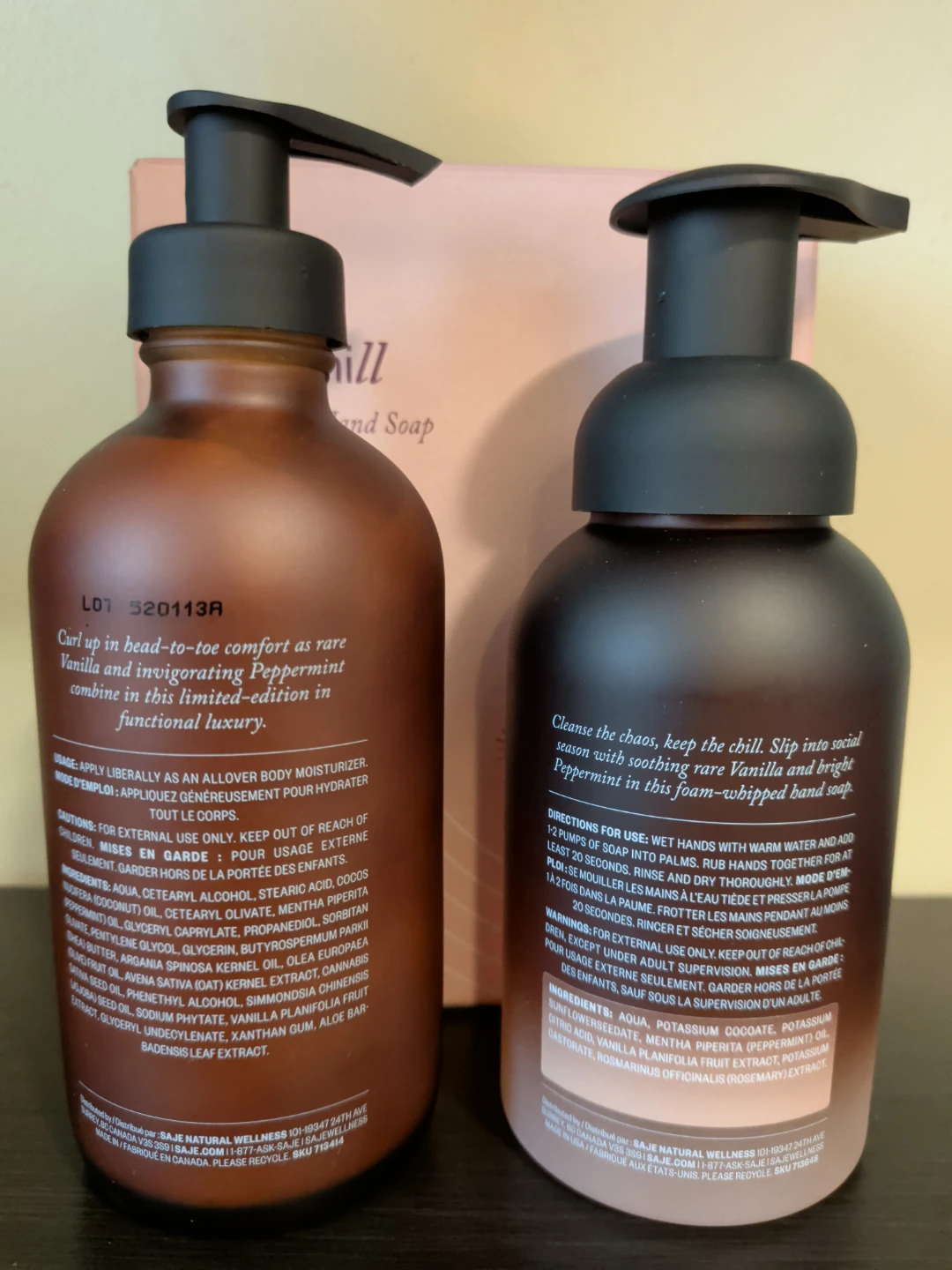 Saje Vanilla & Chill Comforting Hand Soap & Lotion Duo - photo 2