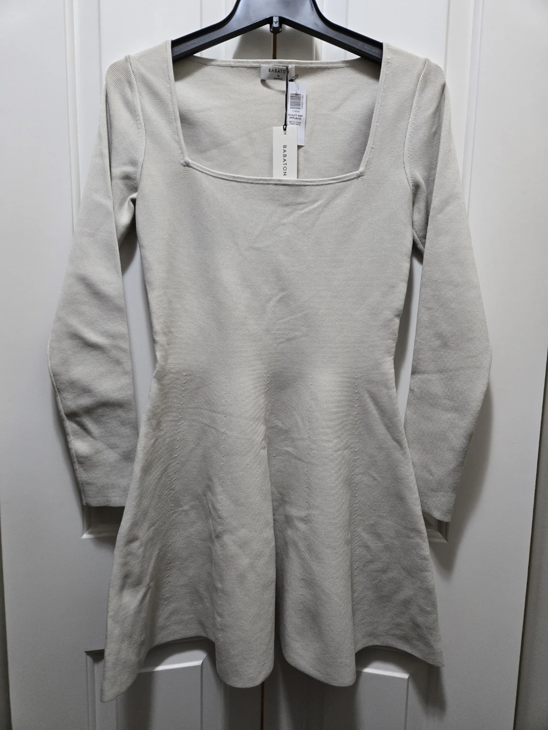 Babaton Knit Mini Dress - Beige, Size M - photo 2