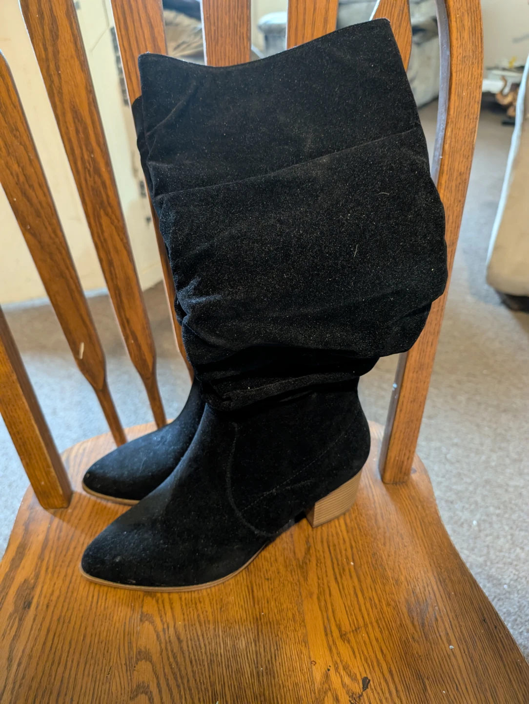 Black Slouch Boots size 8