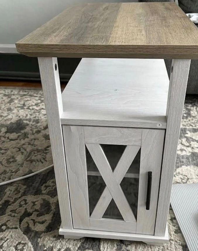 End Table with Built-in Power Strip and USB Ports - photo 2