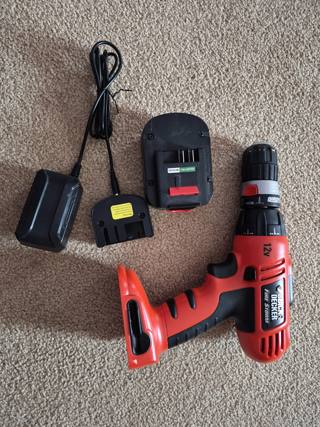 Black & Decker Firestorm 12V Cordless Drill
