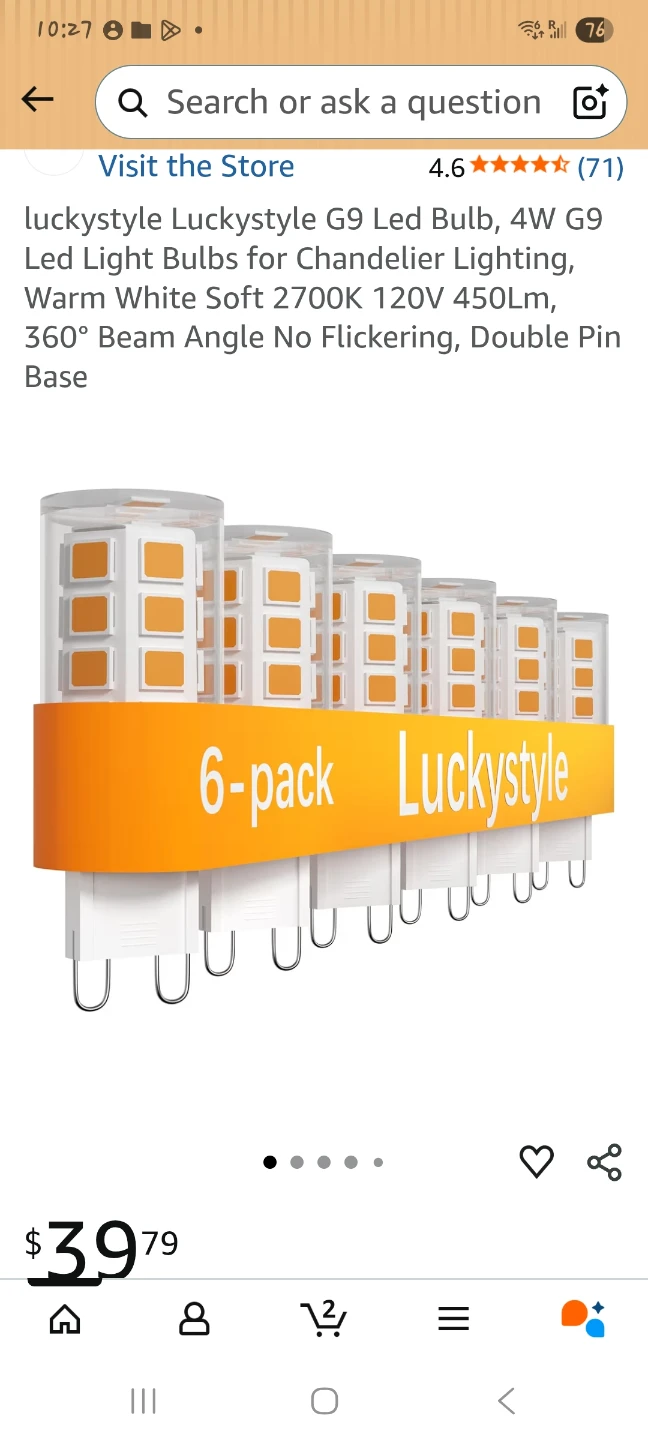 Luckystyle G9 LED Bulb 6-Pack - New!