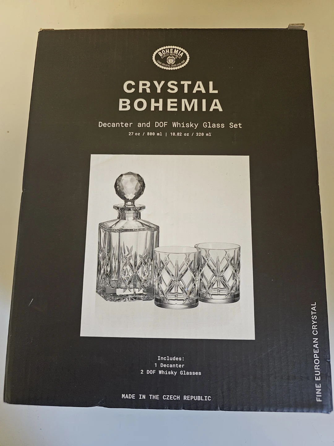 Crystal Bohemia Decanter and DOF Whisky Glass Set