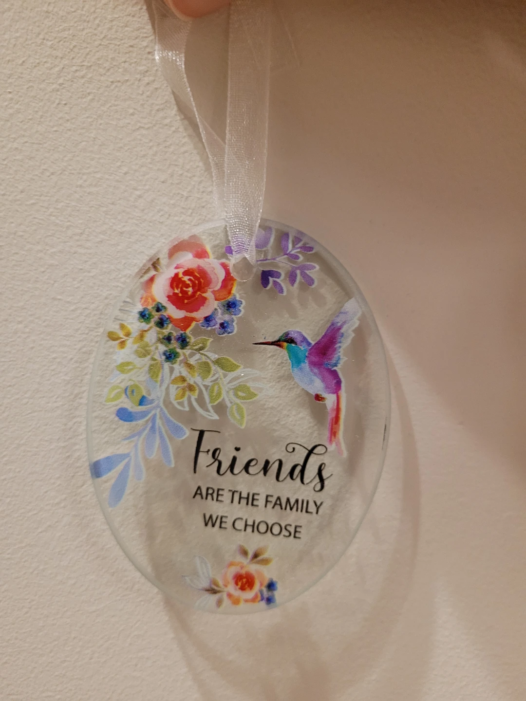 Friends Are The Family We Choose Glass Ornament