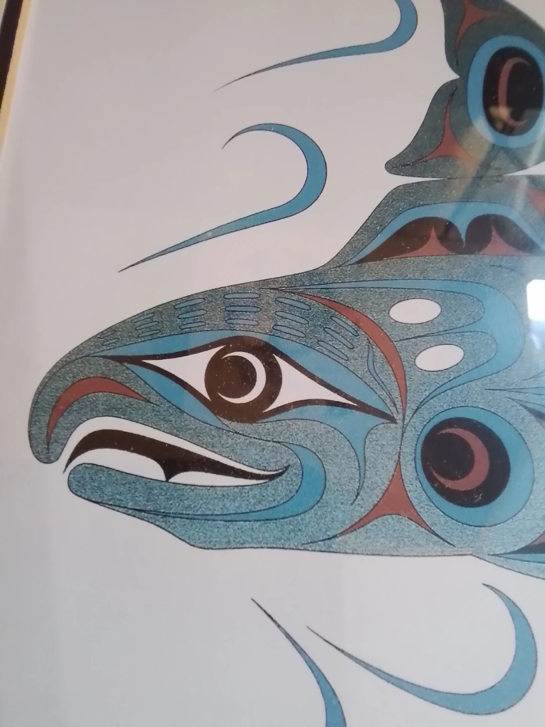 Joe Wilson Signed Spawning Salmon Art 11x13.5" - photo 5